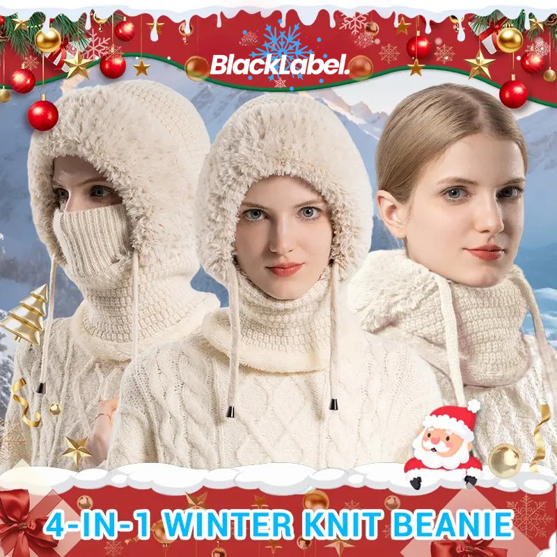 Black Label 4-in-1 Winter Beanie